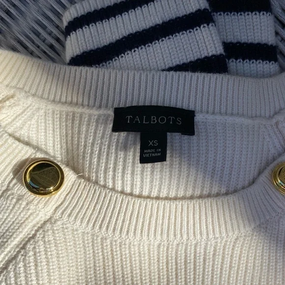 Navy and White Striped Sweater - Picture 11 of 11